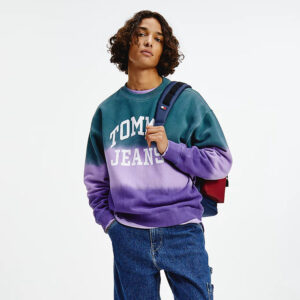 Tommy Jeans Tommy Jeans Colorblock Tie-Dye Crew Ανδρική Μπλούζα Φούτερ (9000100142_58378)