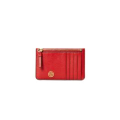 TORY BURCH Πορτοφόλια γυναικεία Tory Burch Κόκκινο WALKER TOP-ZIP CARD CASE